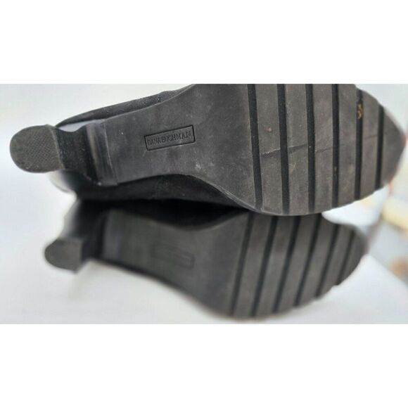 Black Knee-High High Heel Boots With Zipper & Buckle Accent Womens Size 8.5 - Picture 7 of 9